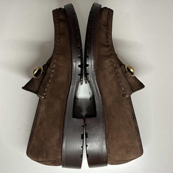 GUCCI Horsebite Brown Loafers With Rubber Soles Men’s Size 9D - Picture 10 of 16
